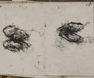 Ink and mud wash on paper 70 x 100 cm